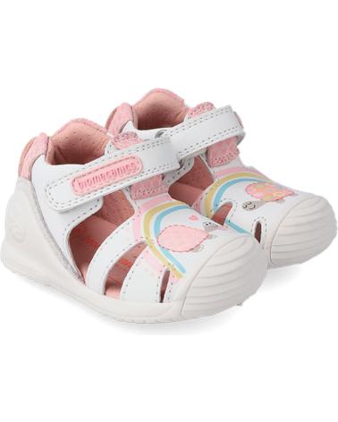 Zapatos de Niña BIOMECANICS SANDALIA PIEL PARA PRIMEROS PASOS BLANCO SAUVAGE