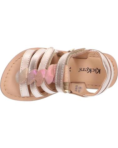 Sandalen für Damen und Mädchen KICKERS 927352-30 BRAHMIA COW METAL 13 ROSE RAINBOW