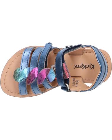 Woman and girl Sandals KICKERS 927352-30 BRAHMIA COW METAL 103 MARINE METAL RA