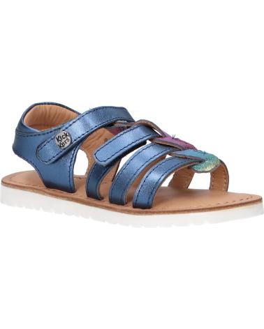 Woman and girl Sandals KICKERS 927352-30 BRAHMIA COW METAL 103 MARINE METAL RA