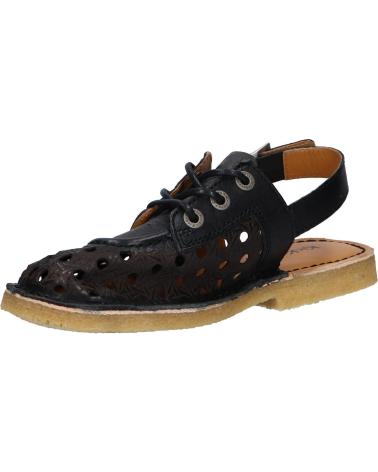 Woman and girl Sandals KICKERS 930800-50 KICK LELLA NATURAL LEATHER 8 NOIR