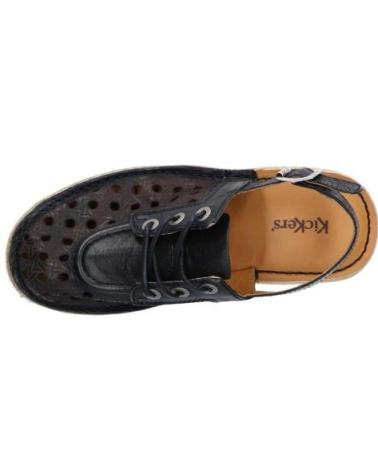 Woman and girl Sandals KICKERS 930800-50 KICK LELLA NATURAL LEATHER 8 NOIR