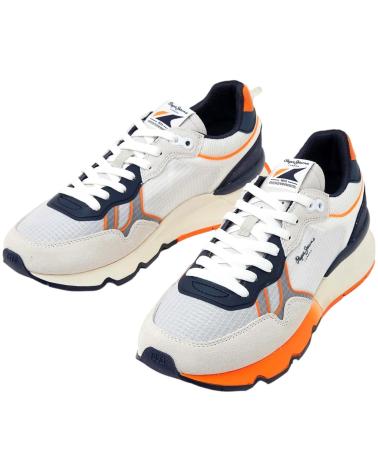 Sportschuhe für Herren PEPE JEANS ZAPATILLAS BRIT PRO NEON M WHITE