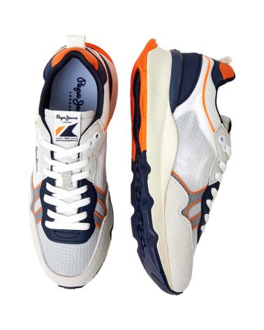 Sportschuhe für Herren PEPE JEANS ZAPATILLAS BRIT PRO NEON M WHITE