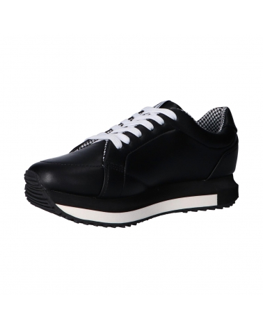 TÊNIS PEPE JEANS ZION PLS30907 PRETOS COM CADARÇOS BRANCOS 999 BLACK