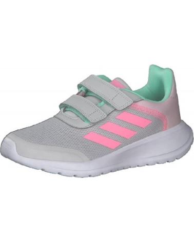 ZAPATILLAS ADIDAS TENSAUR RUN HO6379 GRIS-ROSA CON TIRAS ADHERENTES PARA NIÑA GRIS-ROSA