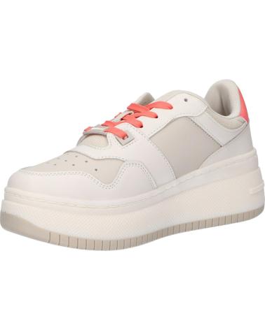 Scarpe sport per Donna TOMMY HILFIGER EN0EN02208 TJW RETRO BASKET FLATFORM YBI IVORY - BLEACHED