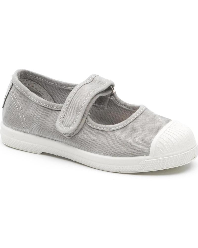 Zapatos de Niña NATURAL WORLD 476E N - 48 OLD CEBOSA MERCEDES ENZIMAT GRIS CLARO
