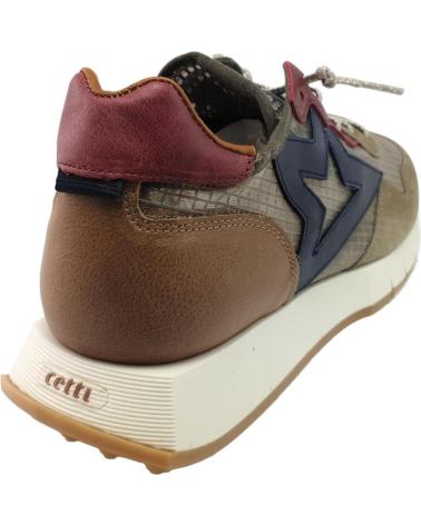 Deportivas de Hombre CETTI 1311 REJILLA KAKI-AZUL-BURDEOS BEIG