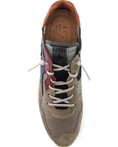 Deportivas de Hombre CETTI 1311 REJILLA KAKI-AZUL-BURDEOS BEIG
