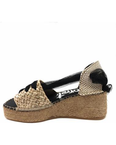 Sandales pour Femme VIDORRETA 82100 VINCI RAFIA-TUL NEGR NEGRO
