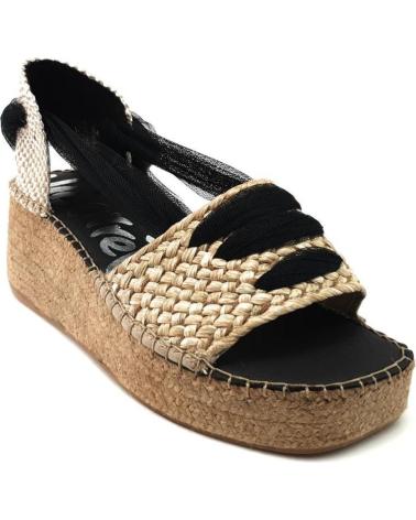 Sandales pour Femme VIDORRETA 82100 VINCI RAFIA-TUL NEGR NEGRO
