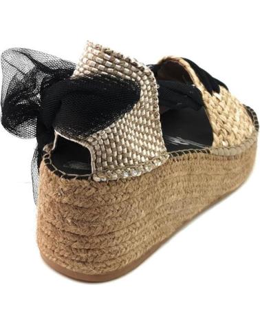 Sandales pour Femme VIDORRETA 82100 VINCI RAFIA-TUL NEGR NEGRO