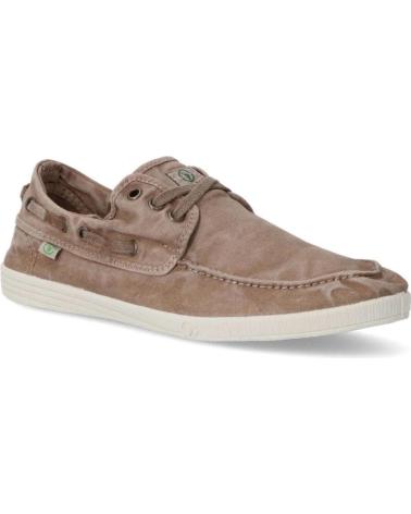NATURAL WORLD 303E 54 OLD ELBRUS NAUTICO DE HOMBRE DE SUELA FINA - BEIGE