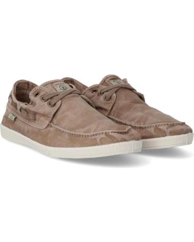 NATURAL WORLD 303E 54 OLD ELBRUS NAUTICO DE HOMBRE DE SUELA FINA - BEIGE