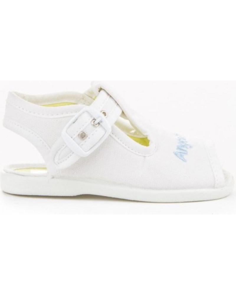 Sandali per Bambina e Bambino ANGELITOS SANDALIA LONA 117 BLANCO