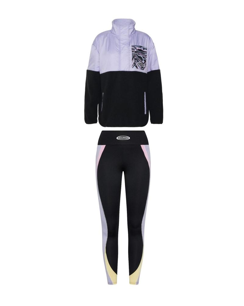 AGASALHO DE FLEECE ELLESSE SGP15910 PRETO ROXO PARA MULHER MORADO