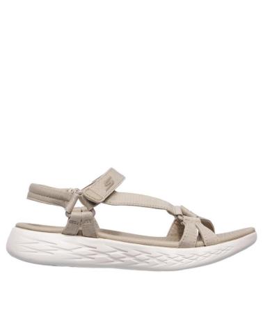 Woman Sandals SKECHERS ON THE GO 600 BRILLI BEIG