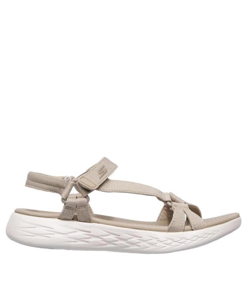 Woman Sandals SKECHERS ON THE GO 600 BRILLI BEIG