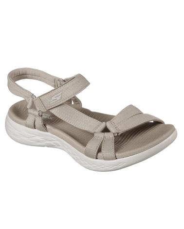 Woman Sandals SKECHERS ON THE GO 600 BRILLI BEIG