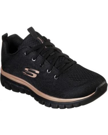 SKECHERS GRACEFUL-GEL CONNECTED 12615-BKRG SCHWARZ GOLD BKRG