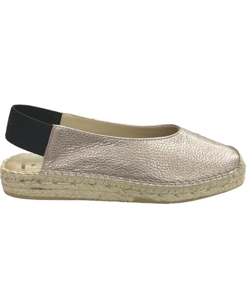 Bailarinas de Mujer VIDORRETA ALPARGATAS PIEL PLANAS METALIZADAS CUERDA 81 NAPA METAL CUERDA DALI NATURAL