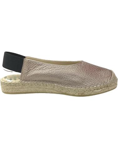 Bailarinas de Mujer VIDORRETA ALPARGATAS PIEL PLANAS METALIZADAS CUERDA 81 NAPA METAL CUERDA DALI NATURAL