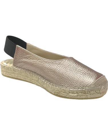 Bailarinas de Mujer VIDORRETA ALPARGATAS PIEL PLANAS METALIZADAS CUERDA 81 NAPA METAL CUERDA DALI NATURAL