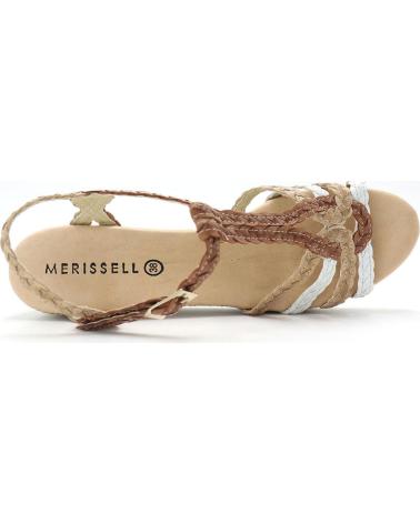 Sandali per Donna MERISSELL SANDALIA TRENZADA  4616 BLANCO- CAMEL- CUERO