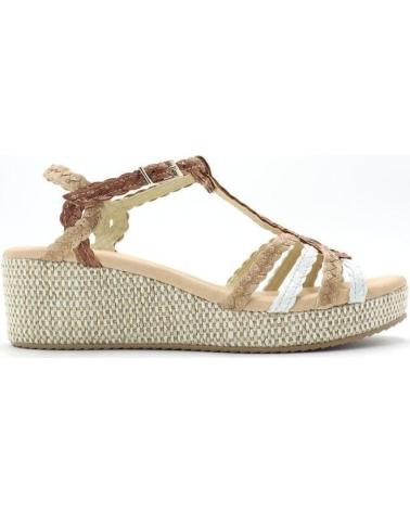Sandalias de Mujer MERISSELL SANDALIA TRENZADA  4616 BLANCO- CAMEL- CUERO