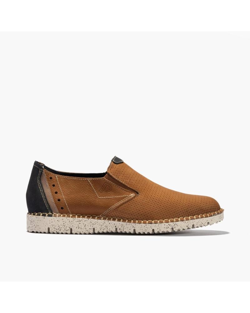 Scarpe per Uomo PITILLOS MANOLETINA HOMBRE EN NOBUCK CON ELASTICOS MARRóN