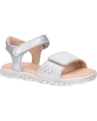 girl Sandals GEOX J028ZA 007NF J S HAITI C1007 SILVER