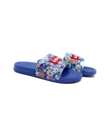 CHANCLAS LEVIS POOL S FLORES AZULES