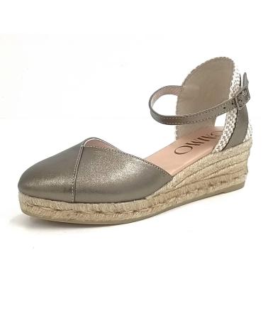 Sandalias de Mujer GAIMO ALPARGATA DE PIEL CON CUNA DE YUTE 