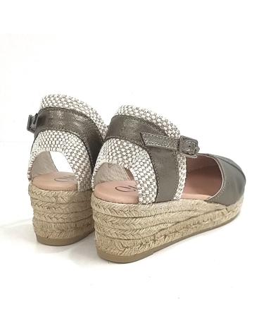 Sandalias de Mujer GAIMO ALPARGATA DE PIEL CON CUNA DE YUTE 