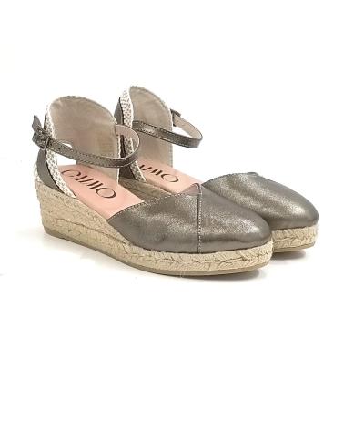 Sandalias de Mujer GAIMO ALPARGATA DE PIEL CON CUNA DE YUTE 