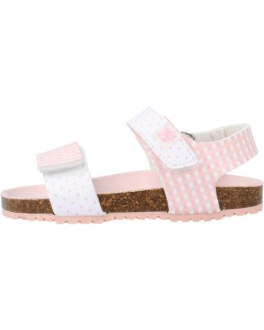 Sandali per Bambina GARVALIN SANDALIA VELCRO BLANCO Y ROSA