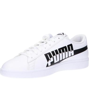 Zapatillas deporte de Mujer y Hombre PUMA 371135 SMASH V2 01 WHITE-BLACK