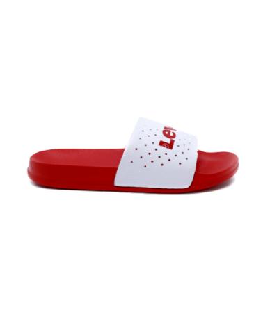 CHANCLAS LEVIS JUNE PERF ROJAS CON BANDA PERFORADA