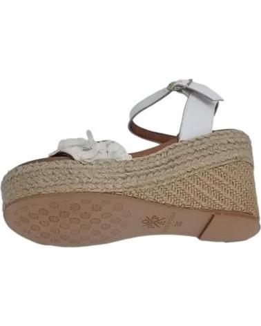 Sandalias de Mujer POPA SANDALIA DE PIEL Y TEXTIL CON CUNA Y PLATAFORMA DE YUTE 