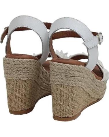 Sandalias de Mujer POPA SANDALIA DE PIEL Y TEXTIL CON CUNA Y PLATAFORMA DE YUTE 