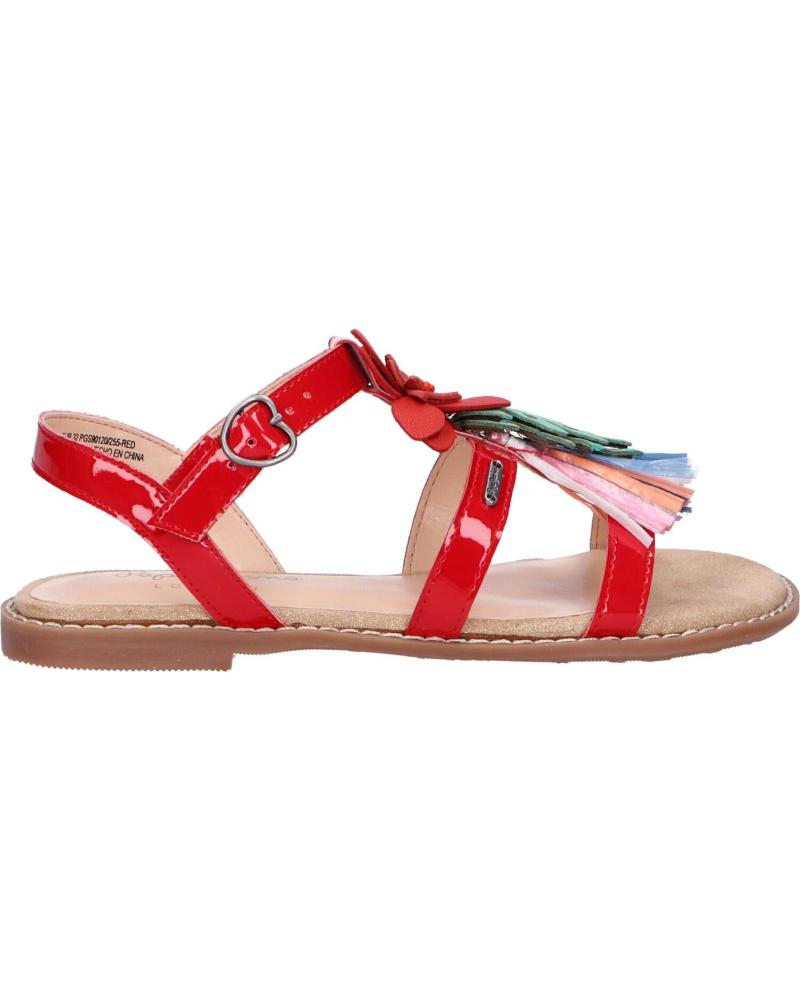 Sandalen für Damen und Mädchen PEPE JEANS PGS90120 ELSA FLOWER 255 RED