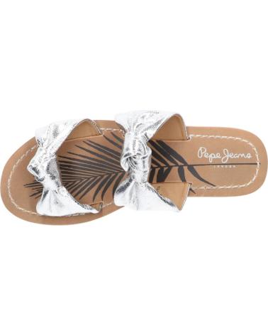 Woman Flip flops PEPE JEANS PLS90410 MALIBU LACES 934 SILVER