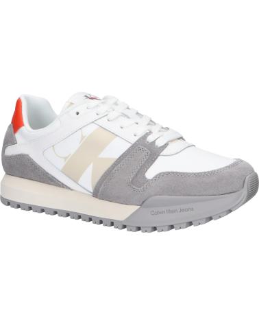 Scarpe sport per Uomo CALVIN KLEIN YM0YM00744 TOOTHY RUN 0K5 CREAMY WHITE-BRIGHTWHITE-OYSTER