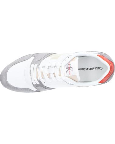 Scarpe sport per Uomo CALVIN KLEIN YM0YM00744 TOOTHY RUN 0K5 CREAMY WHITE-BRIGHTWHITE-OYSTER