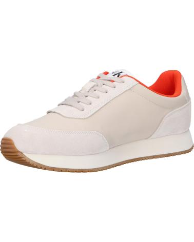 Scarpe sport per Uomo CALVIN KLEIN YM0YM00746 RETRO RUNNER ACF EGGSHELL-CREAMY WHITE-TRAVERTINE