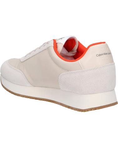 Scarpe sport per Uomo CALVIN KLEIN YM0YM00746 RETRO RUNNER ACF EGGSHELL-CREAMY WHITE-TRAVERTINE